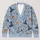 Blue Deer Witch Hats and Golden Bells for Cozy Autumn Gatherings and Gift Giving All-over Print Knitted Cardigan - 1