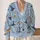 Blue Deer Witch Hats and Golden Bells for Cozy Autumn Gatherings and Gift Giving All-over Print Knitted Cardigan - 2