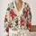 Red Poinsettia Botanical Foliage for Festive Everyday Layering and Holiday Gatherings All-over Print Knitted Cardigan - 2
