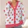 Red Crab Coastal Motif for Relaxed Beach Days and Everyday Layering by the Sea Lovers All-over Print Knitted Cardigan - 4