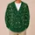 Emerald Celtic Botanical Vines for Autumn Layering and Everyday Elegance for Women All-over Print Knitted Cardigan - 6