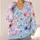 Pastel Blue Pink Floral Layering Style for Women, Elegant Spring Fall Everyday Wardrobe All-over Print Knitted Cardigan - 4