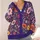 Colorful Floral Blooms for Autumn Layering and Cozy Everyday Outings for Plus Size Women All-over Print Knitted Cardigan - 4
