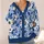 Blue Daisy Floral Blooms for Relaxed Everyday Layering and Cozy Weekend Casual Style All-over Print Knitted Cardigan - 4
