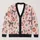 Spooky Ghosts, Pumpkins and Plaid Bows for Halloween Layering Women Fall Outfit Cozy All-over Print Knitted Cardigan - 1