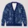 Blue Botanical Foliage for Autumn Layering, Everyday Office Style and Evening Events All-over Print Knitted Cardigan - 1