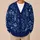 Blue Botanical Foliage for Autumn Layering, Everyday Office Style and Evening Events All-over Print Knitted Cardigan - 6
