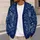 Blue Botanical Foliage for Autumn Layering, Everyday Office Style and Evening Events All-over Print Knitted Cardigan - 5