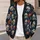 Mummy Pumpkin Halloween Motifs for Spooky Seasonal Layering and Parties, Plus Size Women All-over Print Knitted Cardigan - 5