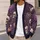 Skulls And Chrysanthemums For Moody Autumn Evenings And Halloween Gatherings For Women All-over Print Knitted Cardigan - 5