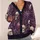 Skulls And Chrysanthemums For Moody Autumn Evenings And Halloween Gatherings For Women All-over Print Knitted Cardigan - 4
