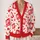 Pink Ice Cream Hearts And Polka Dots For Sweet Everyday Layering Style All-over Print Knitted Cardigan - 2