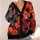 Bold Abstract Floral Blooms For Colorful Everyday Layering And Weekend Outfits For Her All-over Print Knitted Cardigan - 4