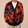 Bold Abstract Floral Blooms For Colorful Everyday Layering And Weekend Outfits For Her All-over Print Knitted Cardigan - 6