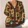 Vintage Paw Motif Travel Companion for Weekend Getaways and Pet Lover Adventures All-over Print Knitted Cardigan - 4