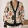 Maneki-Neko Lucky Cats for Japanese-Inspired Everyday Layering, Women’s Gift Idea All-over Print Knitted Cardigan - 2