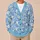 Blue Wildflower Branches for Relaxed Everyday Layering, Feminine Spring Style for Women All-over Print Knitted Cardigan - 6