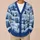 White Reindeer Snowy Village Scene for Cozy Winter Outings and Women's Layering All-over Print Knitted Cardigan - 6