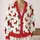 Festive Dachshund Dogs in Santa Sweaters for Holiday Travel and Cozy Winter Days All-over Print Knitted Cardigan - 2