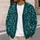 Teal Botanical Foliage for Cozy Autumn Outings and Everyday Layering for Modern Women All-over Print Knitted Cardigan - 5