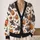 Bat And Pumpkin Halloween Style For Festive Autumn Layering And Cozy October Outings All-over Print Knitted Cardigan - 2