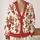 Reindeer Holly Winter Holiday Style For Cozy Seasonal Gatherings And Festive Outings All-over Print Knitted Cardigan - 2