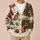 Festive Snowmen, Christmas Trees And Fireplace Scene For Cozy Winter Holiday Gatherings All-over Print Knitted Cardigan - 6