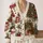 Festive Snowmen, Christmas Trees And Fireplace Scene For Cozy Winter Holiday Gatherings All-over Print Knitted Cardigan - 2