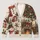 Festive Snowmen, Christmas Trees And Fireplace Scene For Cozy Winter Holiday Gatherings All-over Print Knitted Cardigan - 1