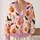 Pastel Halloween Pumpkins, Bats and Spiderwebs for Cozy Autumn Layering for Women All-over Print Knitted Cardigan - 2