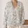 Monochrome Floral Botanical Layering Style for Soft Everyday Garden Living All-over Print Knitted Cardigan - 2