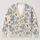 Blue Forget-Me-Not Blooms and Honeybees for Relaxed Autumn Office Layering Women All-over Print Knitted Cardigan - 1