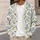 Blue Forget-Me-Not Blooms and Honeybees for Relaxed Autumn Office Layering Women All-over Print Knitted Cardigan - 5