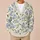 Blue Forget-Me-Not Blooms and Honeybees for Relaxed Autumn Office Layering Women All-over Print Knitted Cardigan - 6