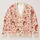 Romantic Red Heart Bear And Floral Motifs For Valentine's Day Women's Everyday Layering All-over Print Knitted Cardigan - 1