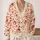 Romantic Red Heart Bear And Floral Motifs For Valentine's Day Women's Everyday Layering All-over Print Knitted Cardigan - 2