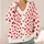 Red Heart Motif For Romantic Layering And Valentine Outings, Women's Everyday Style All-over Print Knitted Cardigan - 4