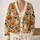 Pumpkins, Friendly Ghosts and Bats for Autumn Halloween Layering and Fall Gatherings All-over Print Knitted Cardigan - 2