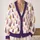 Watercolor Evergreen Trees for Cozy Winter Layering and Festive Everyday Style for Women All-over Print Knitted Cardigan - 2