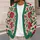 Red Green Floral Boho Botanical Style for Everyday Layering and Spring Autumn Wear All-over Print Knitted Cardigan - 5