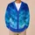 Blue Starry Sky Watercolor Look for Spring Vacation Layering Plus Size Women Casual All-over Print Knitted Cardigan - 6