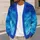 Blue Starry Sky Watercolor Look for Spring Vacation Layering Plus Size Women Casual All-over Print Knitted Cardigan - 5