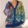 Rainbow Wildflower Blooms for Vacation Layering and Autumn Weekend Outings for Women All-over Print Knitted Cardigan - 4