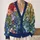 Rainbow Wildflower Blooms for Vacation Layering and Autumn Weekend Outings for Women All-over Print Knitted Cardigan - 2