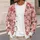 Pink Cherry Blossom Floral Motifs for Vacation Date Nights and Everyday Layering Style All-over Print Knitted Cardigan - 5