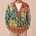 Colorful Floral Patchwork Style for Casual Spring Outings and Holiday Layering Women All-over Print Knitted Cardigan - 6