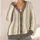 Neutral Vertical Stripe Layering Style for Spring Summer Casual Outfits for Women All-over Print Knitted Cardigan - 4