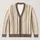 Neutral Vertical Stripe Layering Style for Spring Summer Casual Outfits for Women All-over Print Knitted Cardigan - 1