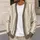 Neutral Vertical Stripe Layering Style for Spring Summer Casual Outfits for Women All-over Print Knitted Cardigan - 5