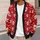 Red Heart Winter Motif for Cozy Layering and Holiday Gatherings for Women's Seasonal Style All-over Print Knitted Cardigan - 5